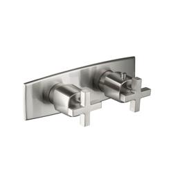 3/4" Horizontal Thermostatic Shower Valve & Trim - 3 Output