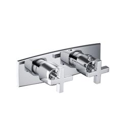 3/4" Horizontal Thermostatic Shower Valve & Trim - 3 Output