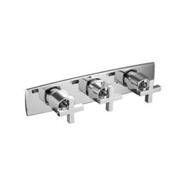 3/4" Horizontal Thermostatic Valve with 2 Volume Controls &  Trim