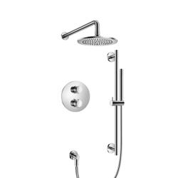 Two Output Shower Set With Shower Head, Hand Held And Slide Bar