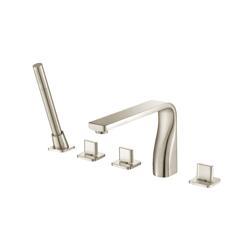 Five Hole Deck Mounted Roman Tub Faucet With Hand Shower