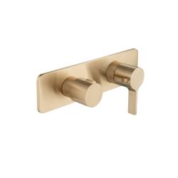 3/4" Horizontal Thermostatic Shower Valve & Trim - 2 Output