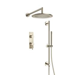 Two Output Shower Set With Shower Head, Hand Held And Slide Bar