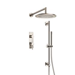 Two Output Shower Set With Shower Head, Hand Held And Slide Bar