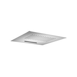 20" Stainless Steel Flush Mount Rainhead With Cascade Waterfall