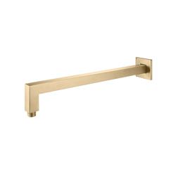 Wall Mount Square Shower Arm - 16" (400mm) - With Flange