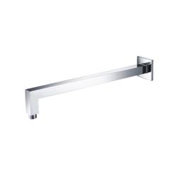 Wall Mount Square Shower Arm - 16" (400mm) - With Flange