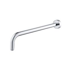 Wall Mount Round Shower Arm - 16" (400mm) - With Flange