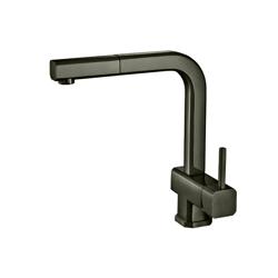 Cito - Dual Spray Polished Steel Kitchen Faucet With Pull Out