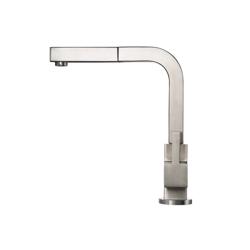 Deus - Dual Spray Stainless Steel Kitchen Faucet With Pull Out