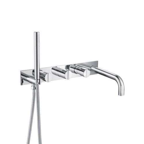 Isenberg 100.2691CP Wall Mount Tub Filler with Hand Shower in Chrome